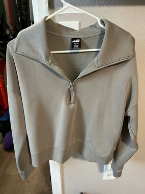 Avia Light Sage Green Quarter-Zip Pullover